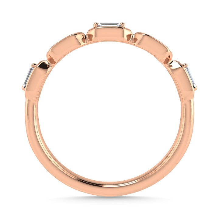Diamond 1/6 Ct.Tw. Stack Band in 14K Rose Gold
