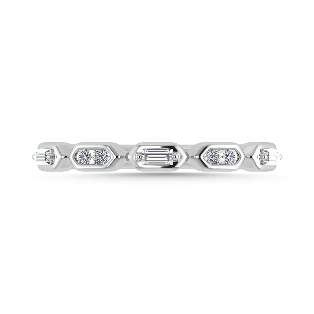 Diamond 1/6 Ct.Tw. Stack Band in 14K White Gold
