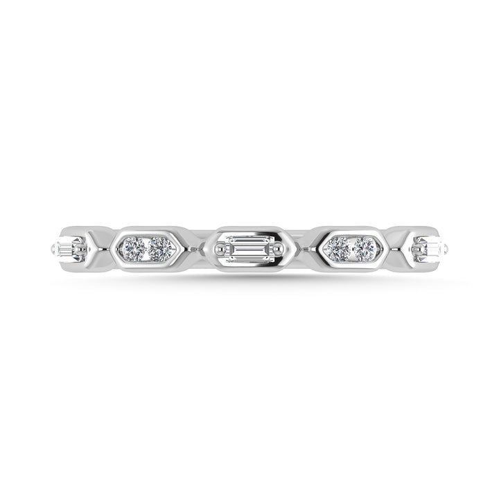 Diamond 1/6 Ct.Tw. Stack Band in 14K White Gold