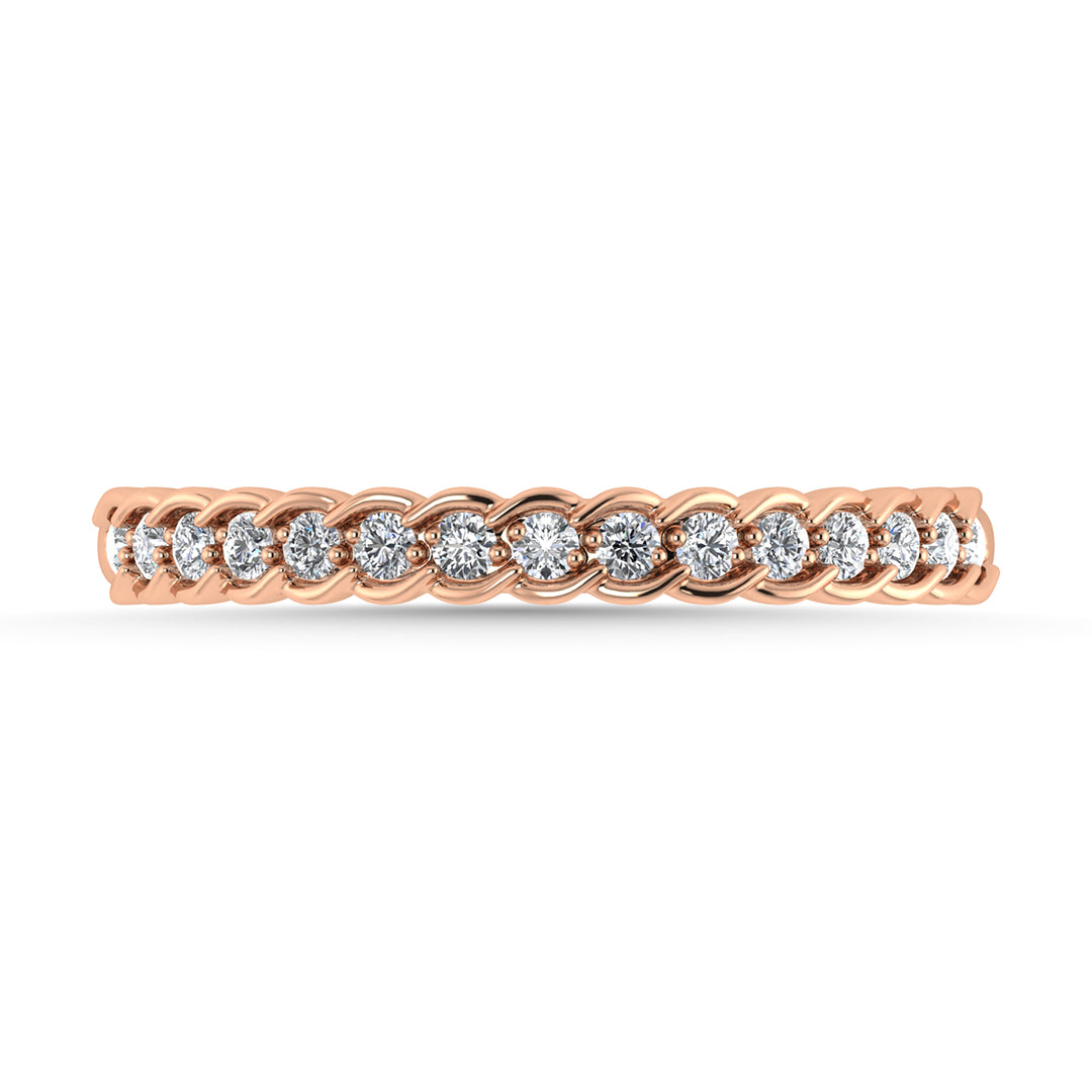 Diamond 1/6 Ct.Tw. Stack Band in 14K Rose Gold