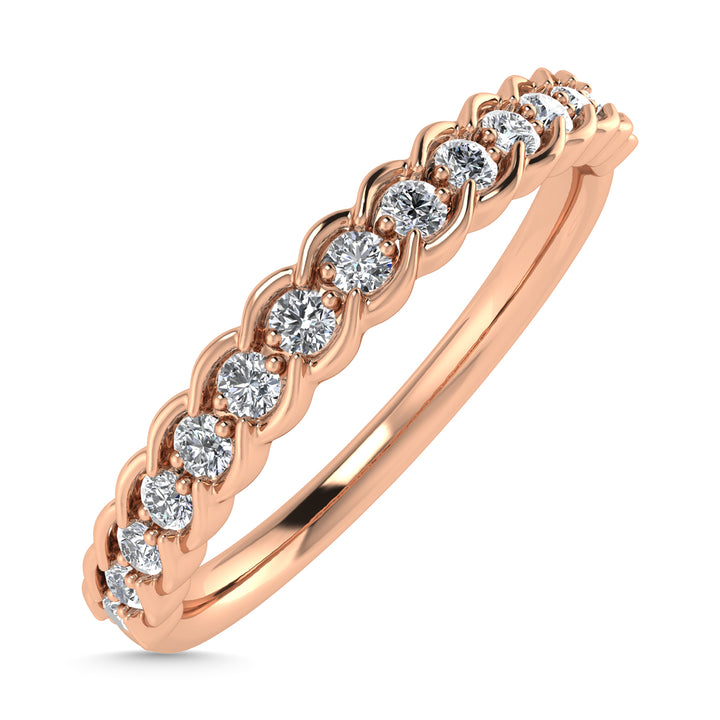 Diamond 1/6 Ct.Tw. Stack Band in 14K Rose Gold