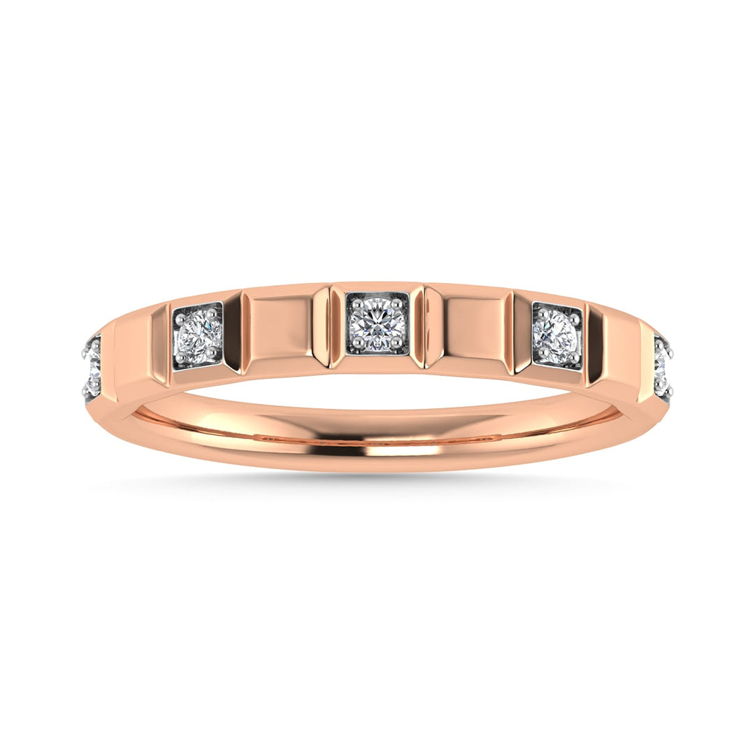 Diamond 1/8 Ct.Tw. Stack Band in 14K Rose Gold