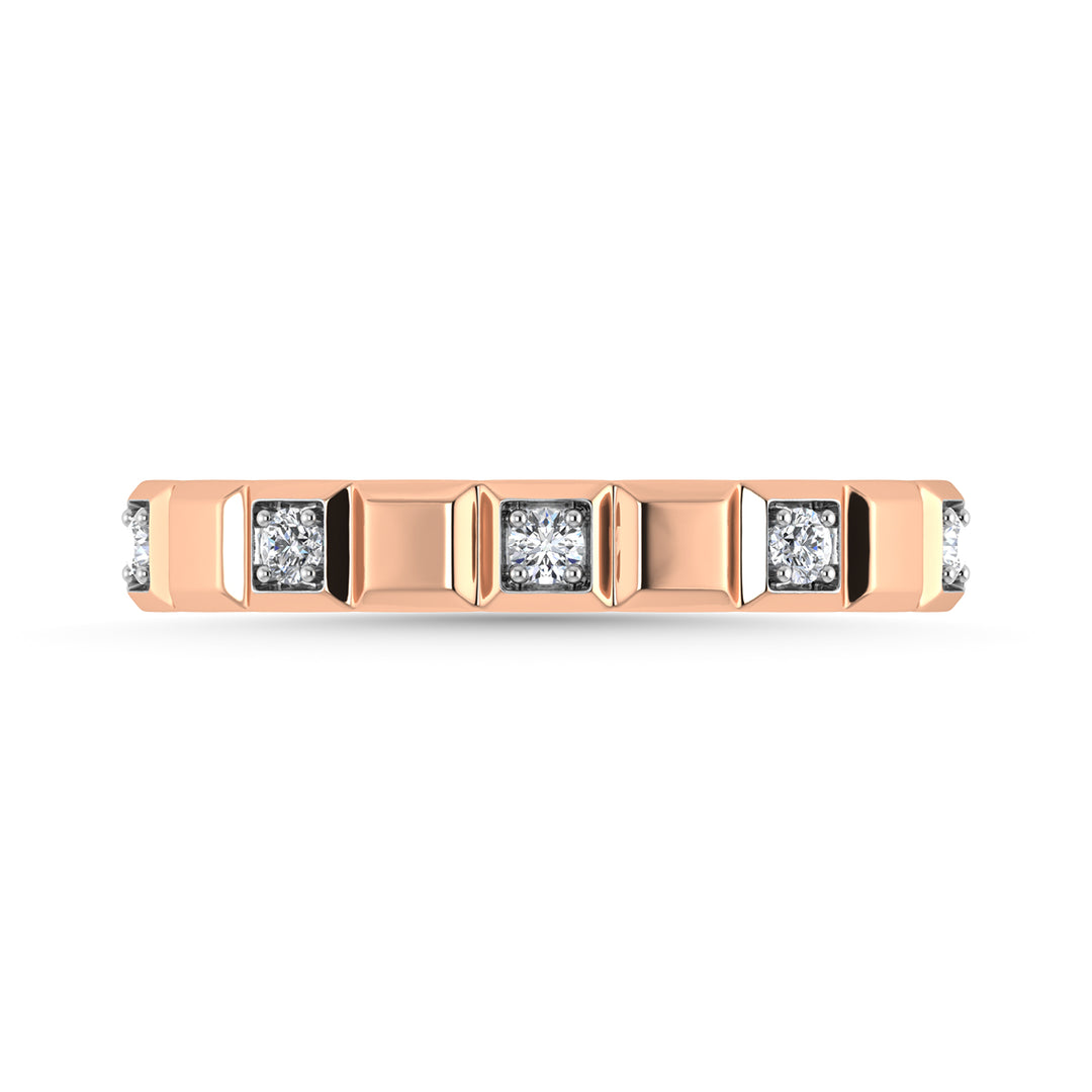 Diamond 1/8 Ct.Tw. Stack Band in 14K Rose Gold