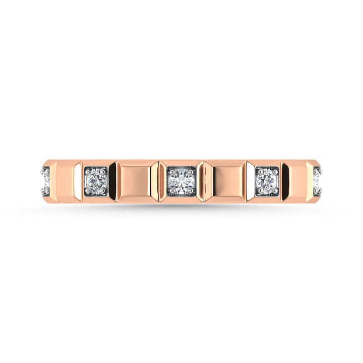 Diamond 1/8 Ct.Tw. Stack Band in 14K Rose Gold