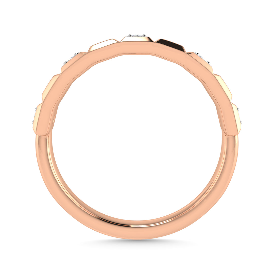 Diamond 1/8 Ct.Tw. Stack Band in 14K Rose Gold