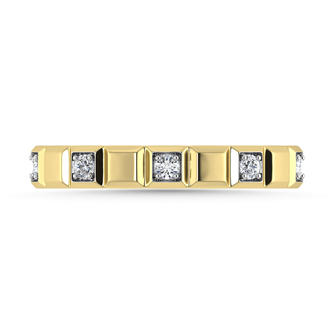 Diamond 1/8 Ct.Tw. Stack Band in 14K Yellow Gold