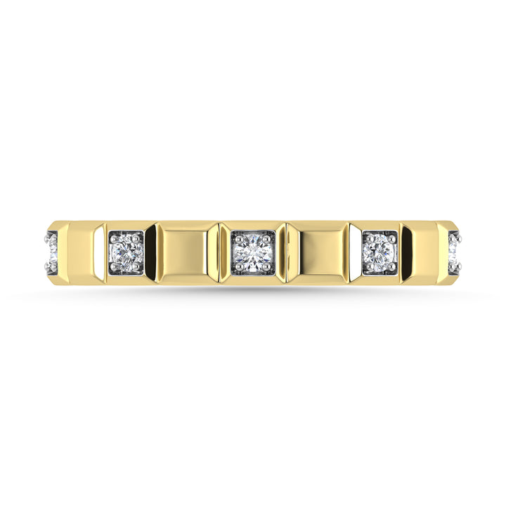 Diamond 1/8 Ct.Tw. Stack Band in 14K Yellow Gold