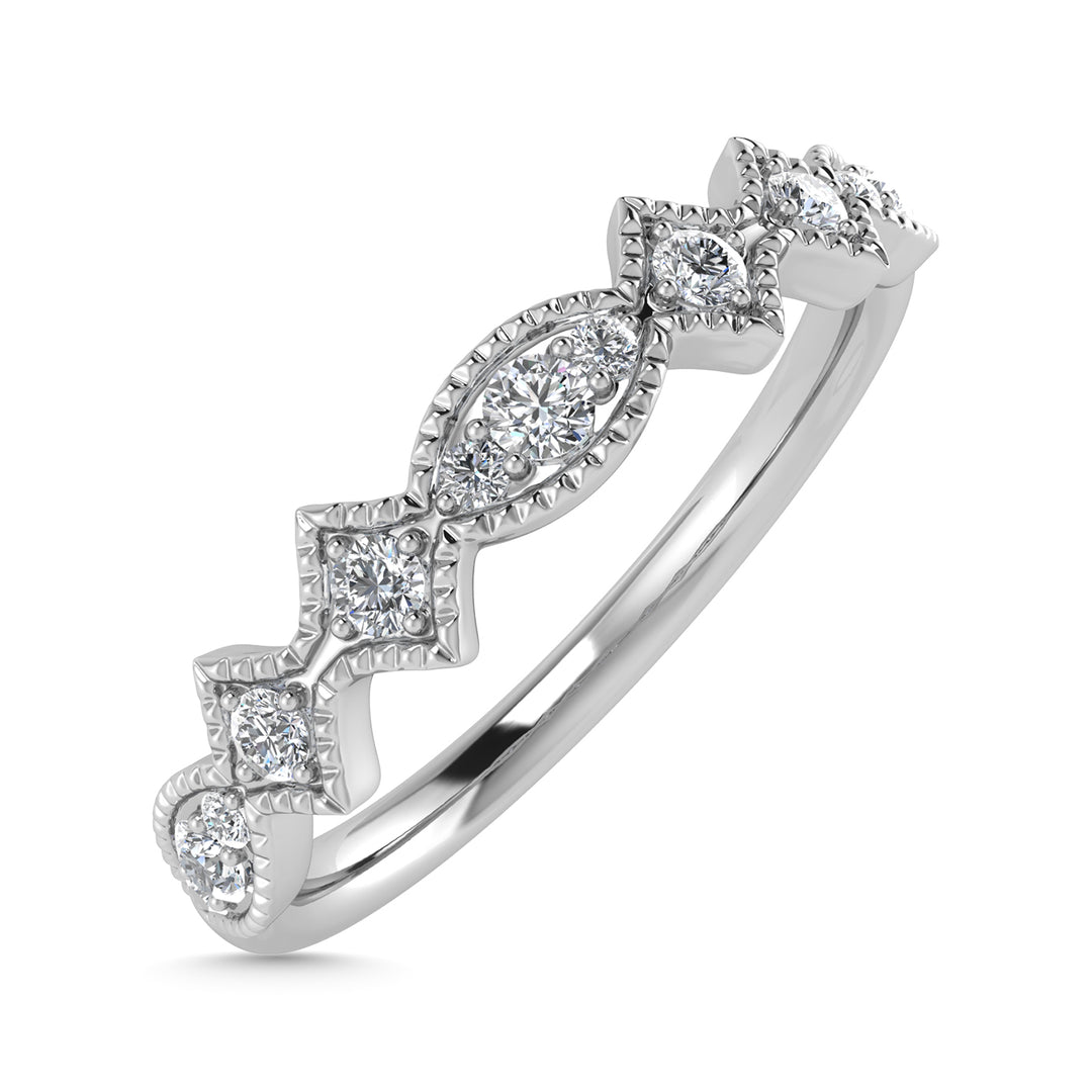 Diamond 1/5 Ct.Tw. Stack Band in 14K White Gold