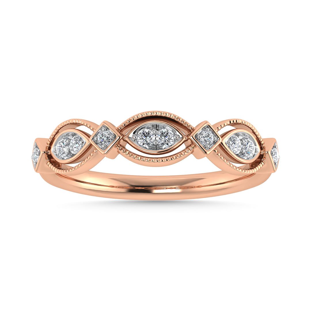 Diamond 1/6 Ct.Tw. Stack Band in 14K Rose Gold