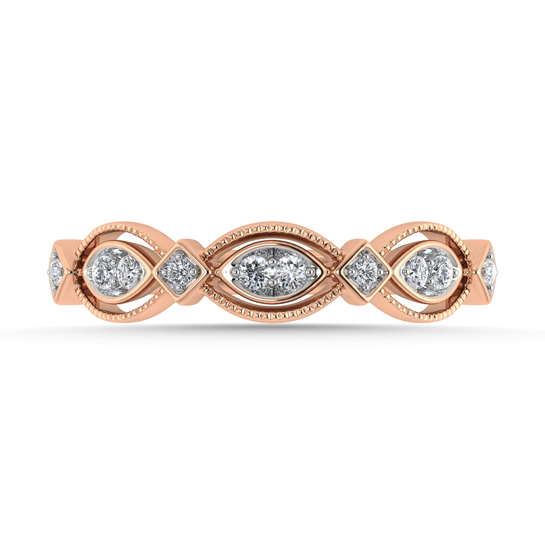 Diamond 1/6 Ct.Tw. Stack Band in 14K Rose Gold