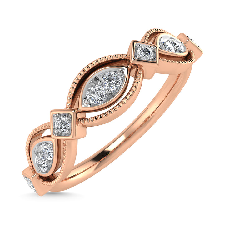 Diamond 1/6 Ct.Tw. Stack Band in 14K Rose Gold