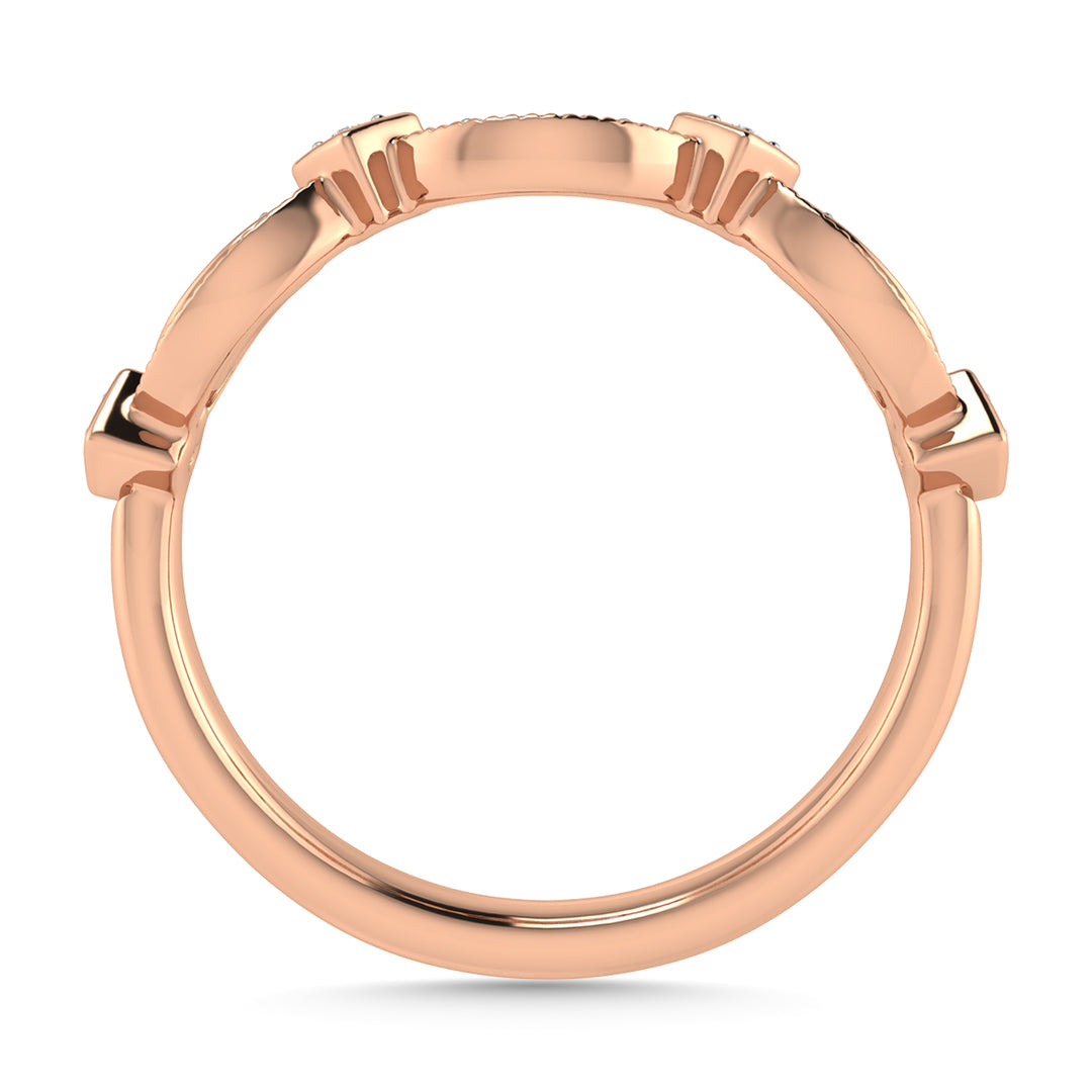 Diamond 1/6 Ct.Tw. Stack Band in 14K Rose Gold