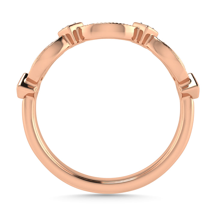 Diamond 1/6 Ct.Tw. Stack Band in 14K Rose Gold