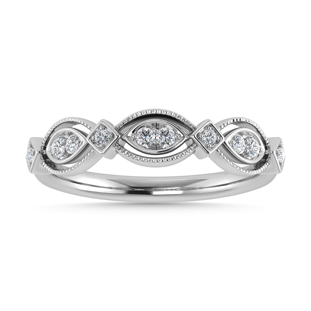 Diamond 1/6 Ct.Tw. Stack Band in 14K White Gold