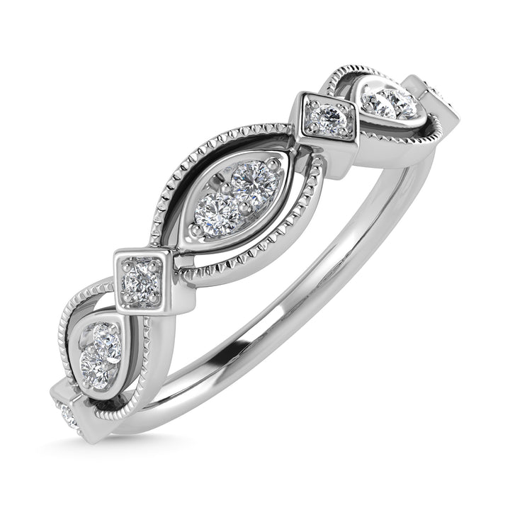 Diamond 1/6 Ct.Tw. Stack Band in 14K White Gold
