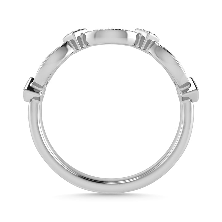 Diamond 1/6 Ct.Tw. Stack Band in 14K White Gold