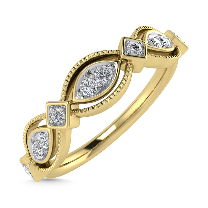 Diamond 1/6 Ct.Tw. Stack Band in 14K Yellow Gold