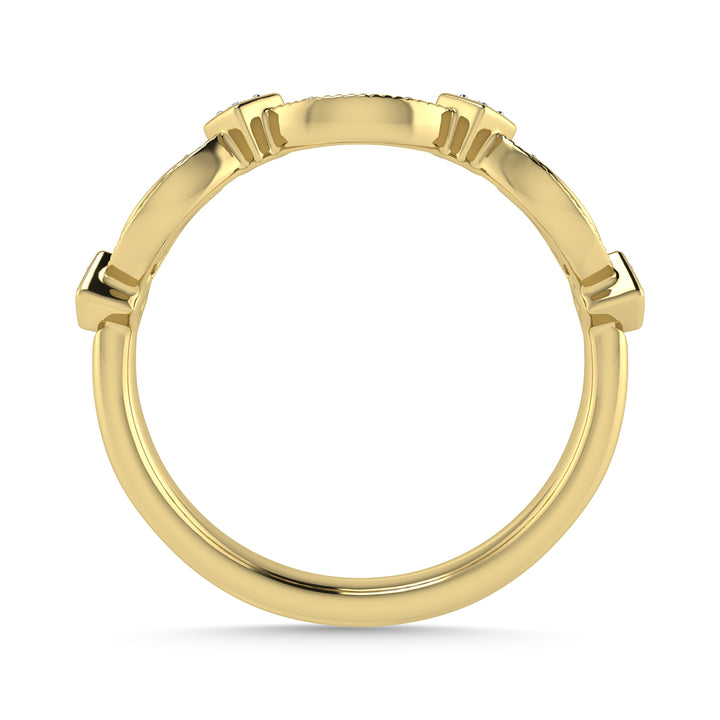 Diamond 1/6 Ct.Tw. Stack Band in 14K Yellow Gold
