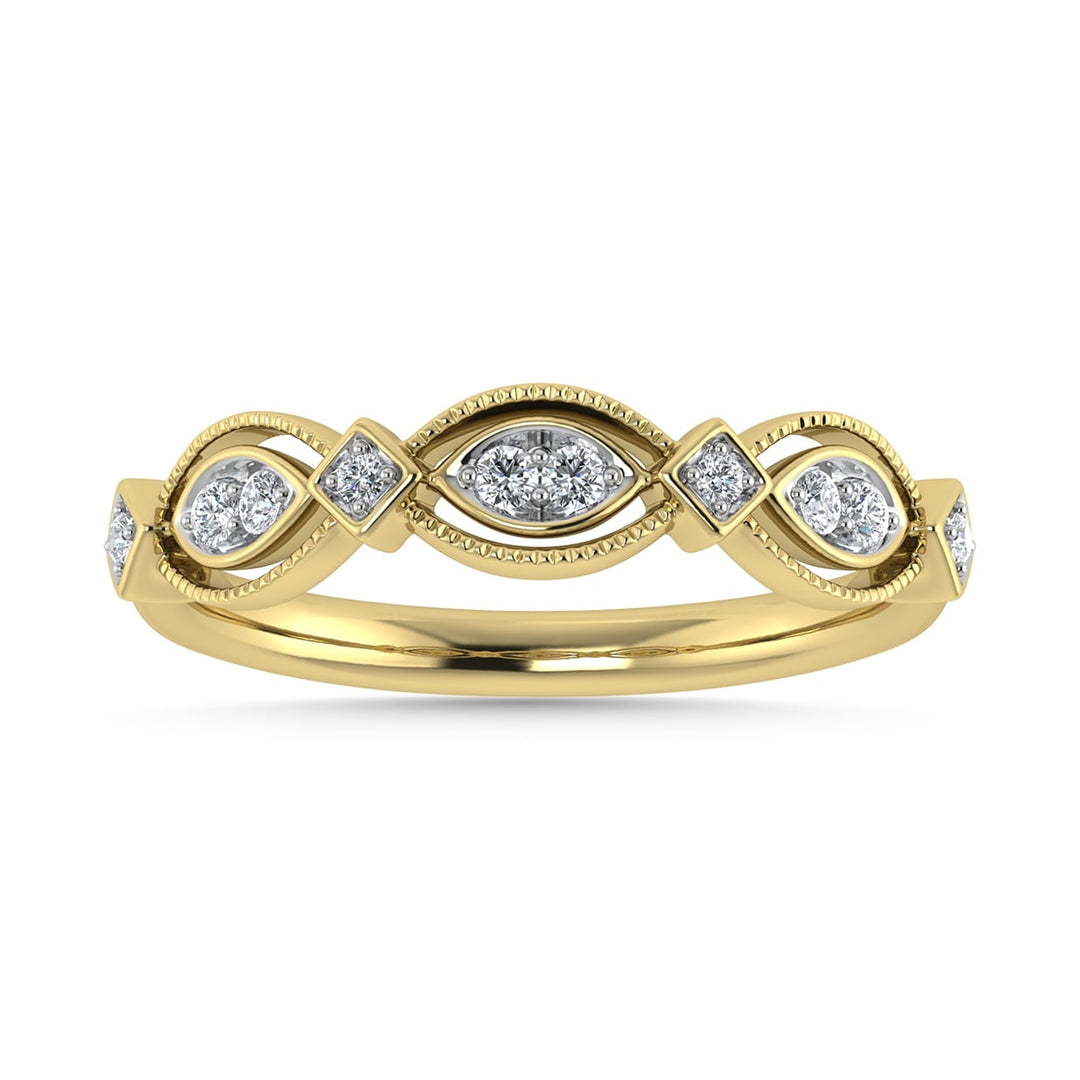 Diamond 1/6 Ct.Tw. Stack Band in 14K Yellow Gold