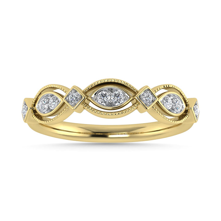 Diamond 1/6 Ct.Tw. Stack Band in 14K Yellow Gold