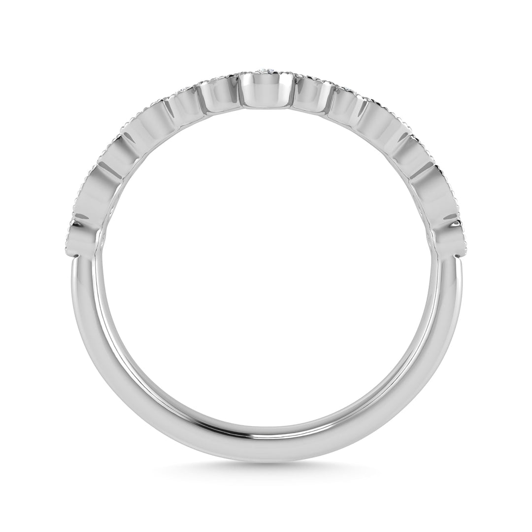 Diamond 1/8 Ct.Tw. Chevron Band in 14K White Gold