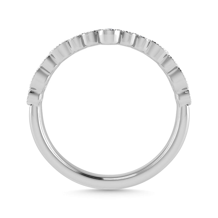 Diamond 1/8 Ct.Tw. Chevron Band in 14K White Gold