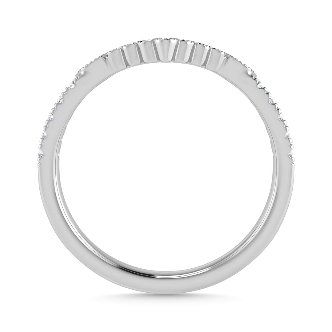 Diamond 1/5 Ct.Tw. Chevron Band in 14K White Gold