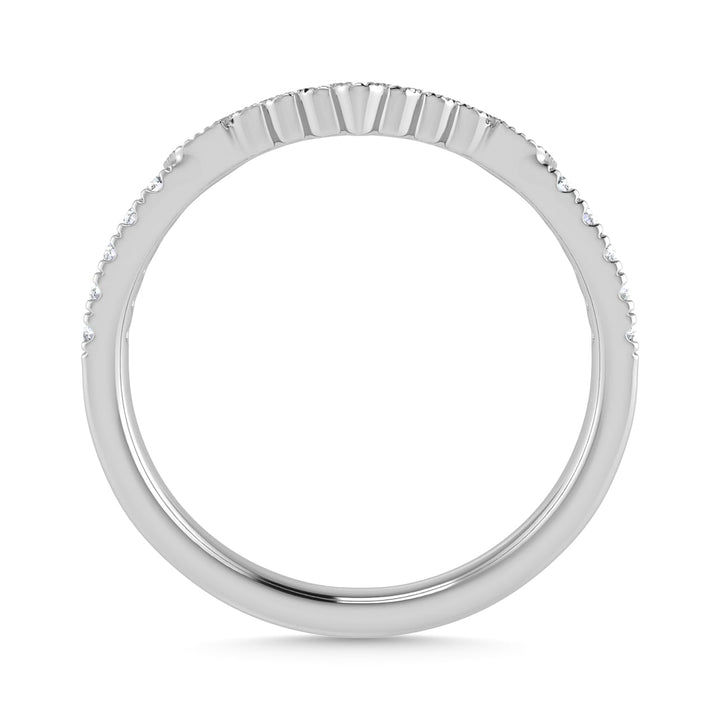 Diamond 1/5 Ct.Tw. Chevron Band in 14K White Gold