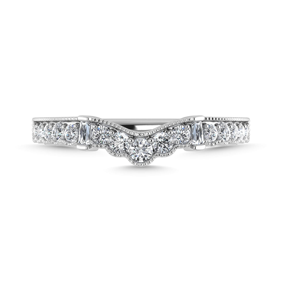 Diamond 1/3 Ct.Tw. Chevron Band in 14K White Gold