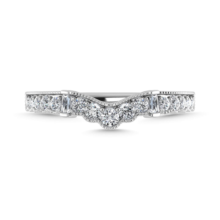 Diamond 1/3 Ct.Tw. Chevron Band in 14K White Gold