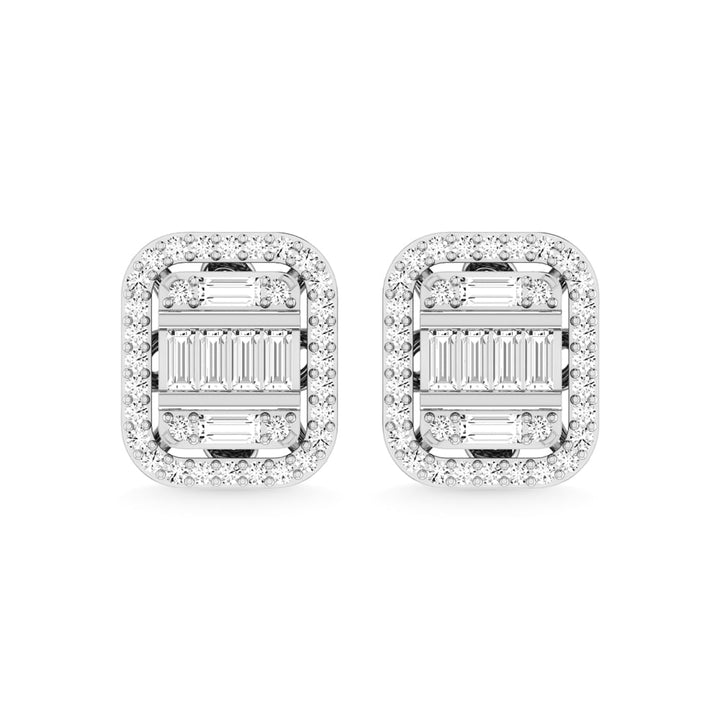 10K White Gold Diamond 1/2 Ct.Tw. Fashion Earrings