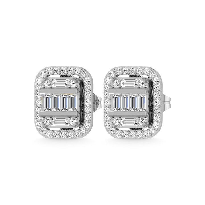 10K White Gold Diamond 1/2 Ct.Tw. Fashion Earrings