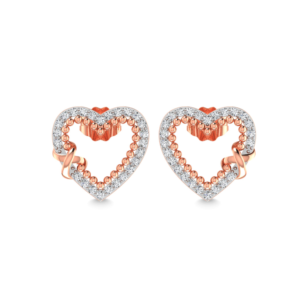 10K White Gold Diamond 1/4 Ct.Tw. Fashion Earrings