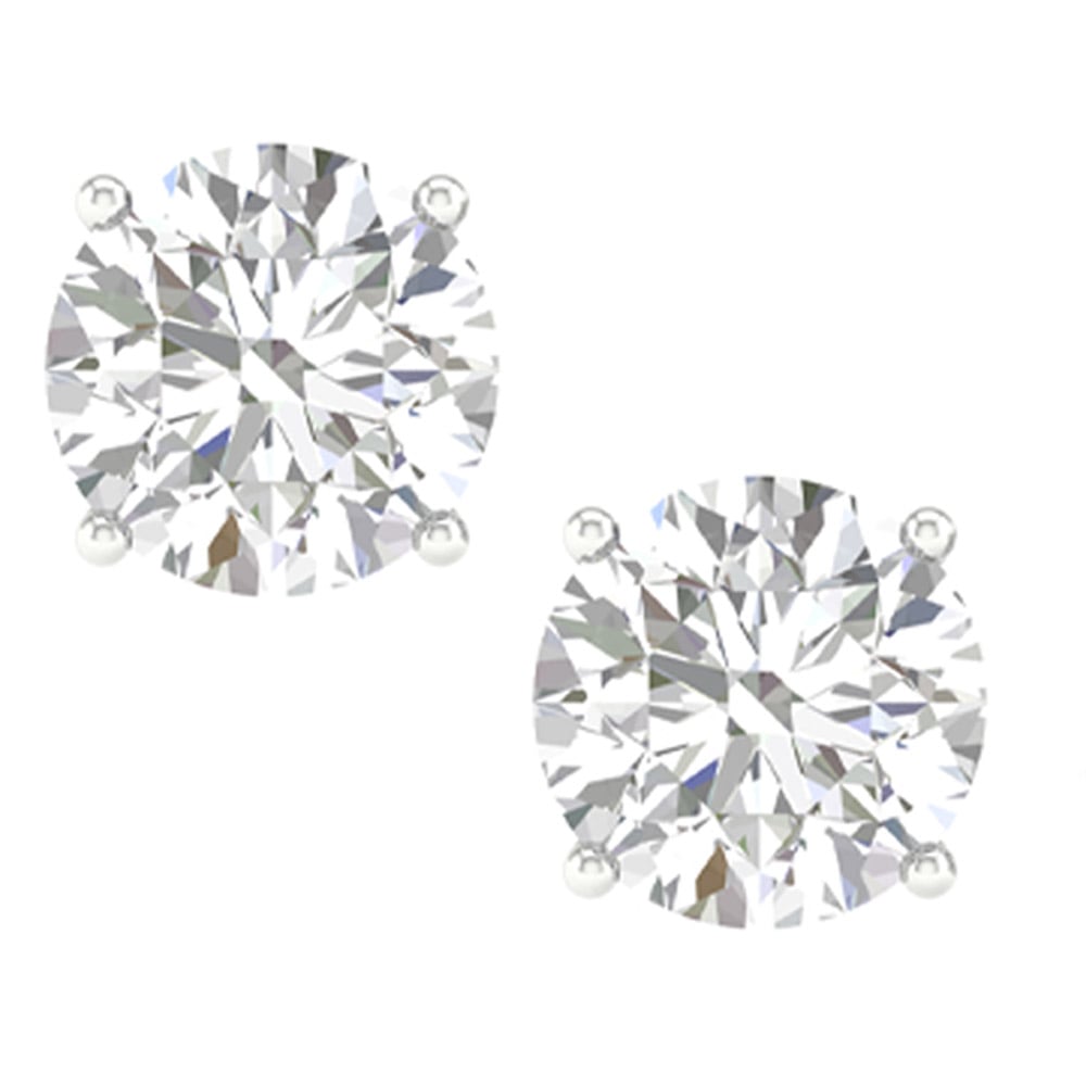 14K 3.00CT Certified Lab Grown Diamond Earrings ( IGI Certified )