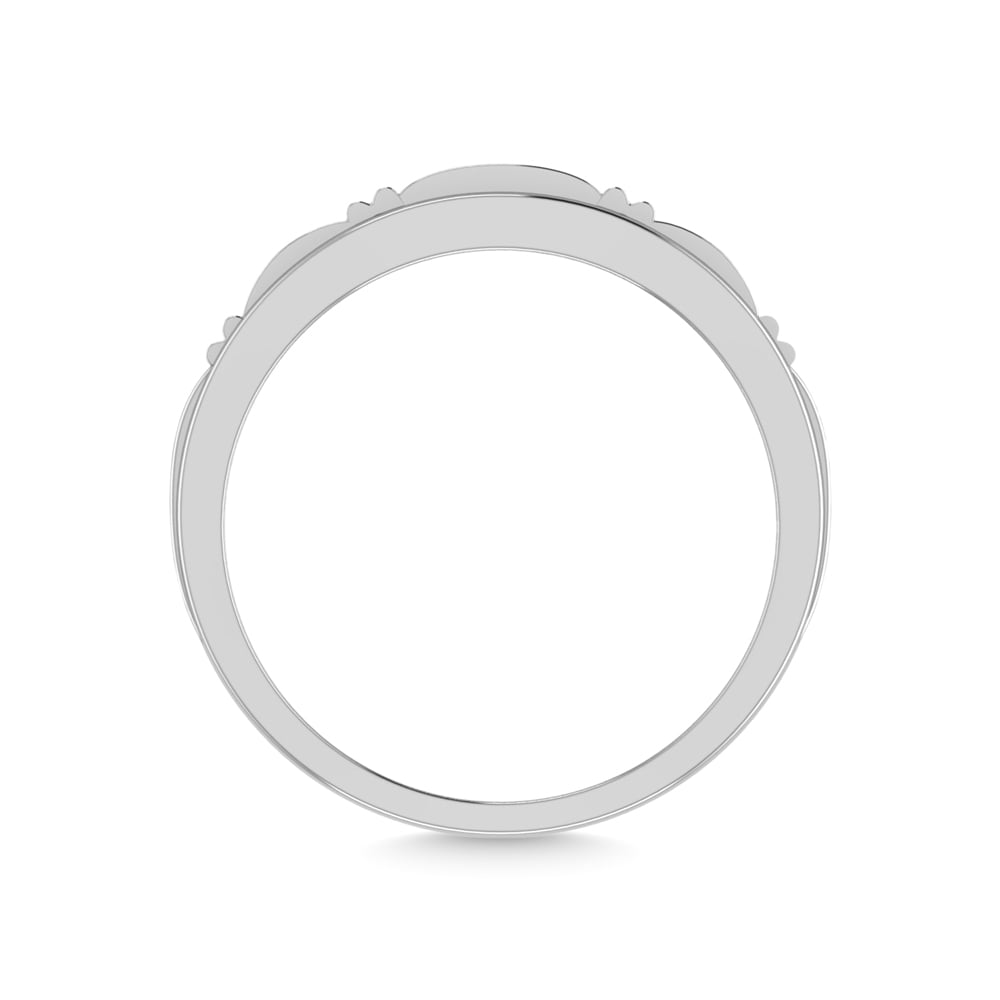 10K White Gold Diamond 1/4 Ct.Tw. Mens Band