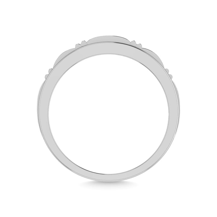10K White Gold Diamond 1/4 Ct.Tw. Mens Band