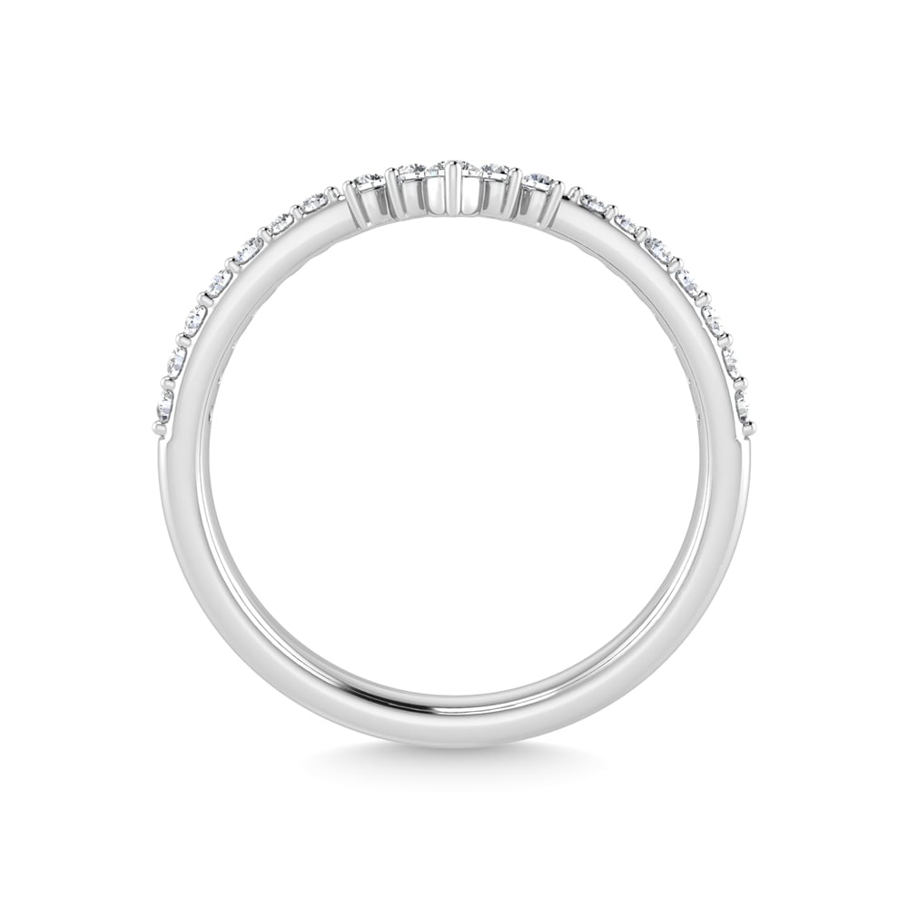 14K White Gold Diamond 1/5 Ct.Tw. Chevron Band