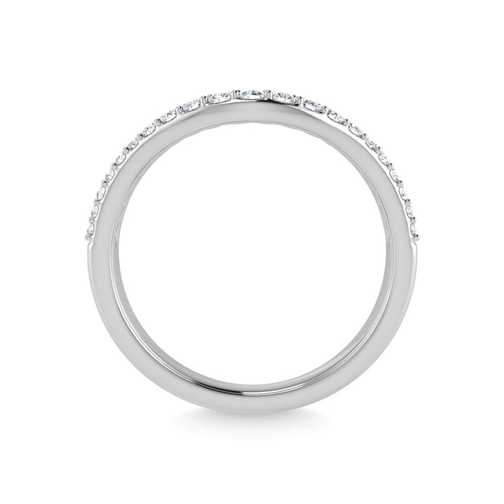 14K White Gold Diamond 1/5 Ct.Tw. Chevron Band