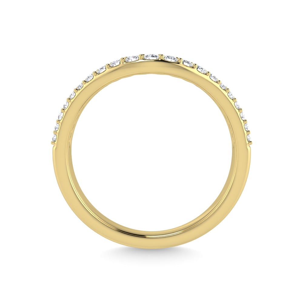 14K Yellow Gold Diamond 1/5 Ct.Tw. Chevron Band