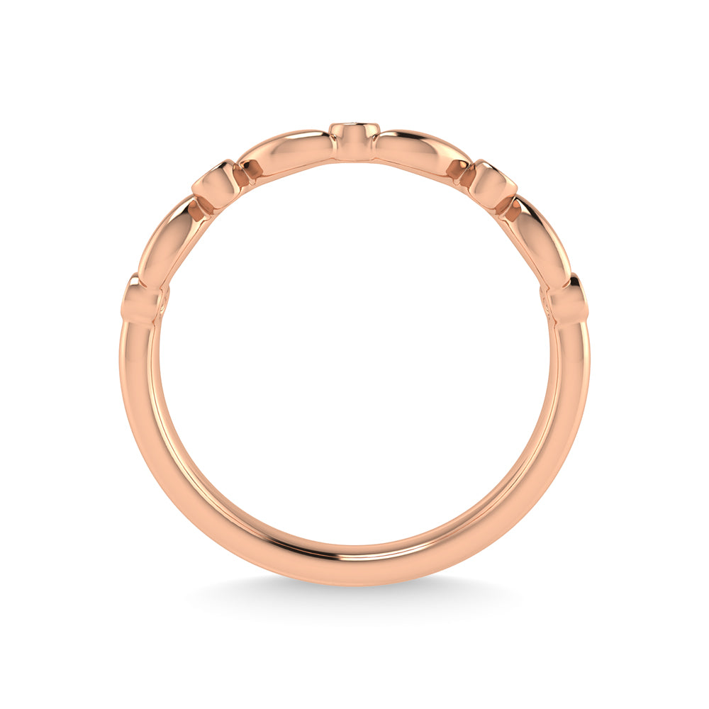 10K Rose Gold Diamond 1/20 Ct.Tw. Stackable Ring