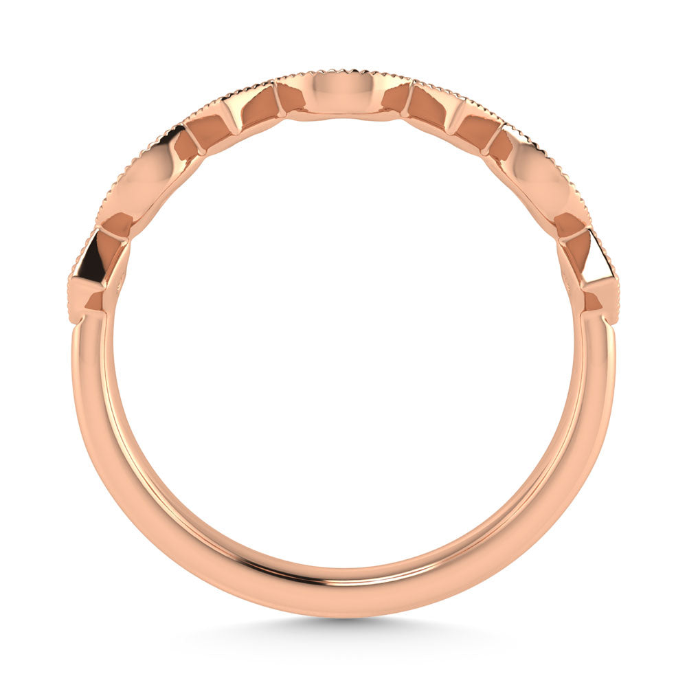 14K Rose Gold Diamond 1/8 Ct.Tw. Stackable Band