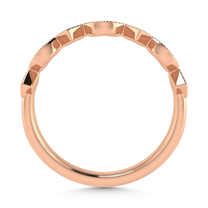 14K Rose Gold Diamond 1/8 Ct.Tw. Stackable Band