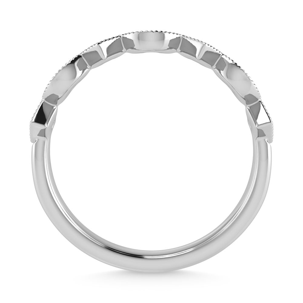 14K White Gold Diamond 1/8 Ct.Tw. Stackable Band