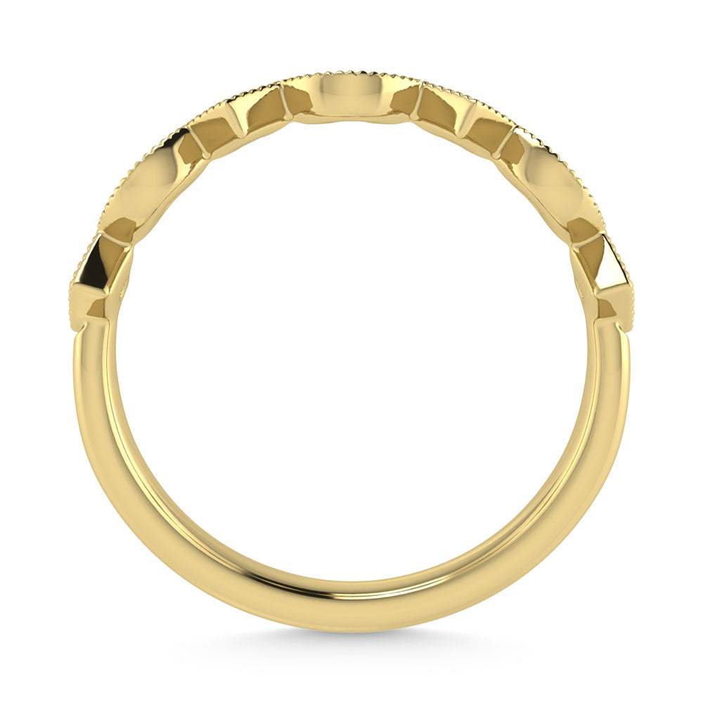 14K Yellow Gold Diamond 1/8 Ct.Tw. Stackable Band