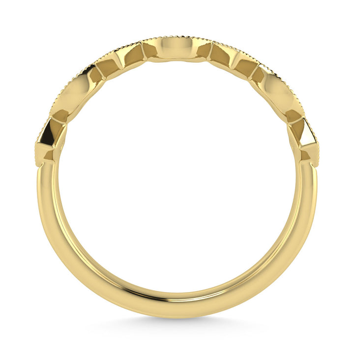 14K Yellow Gold Diamond 1/8 Ct.Tw. Stackable Band