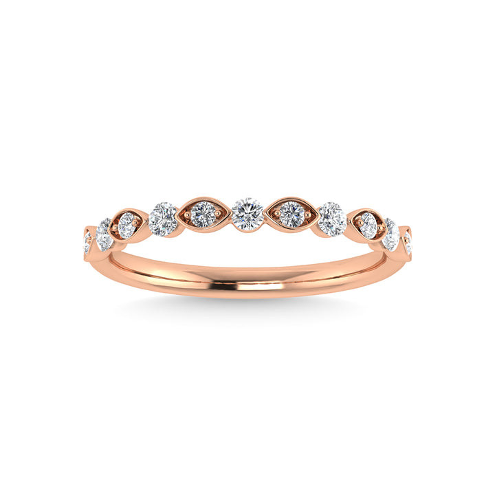 14K Rose Gold Diamond 1/4 Ct.Tw. Stackable Ring