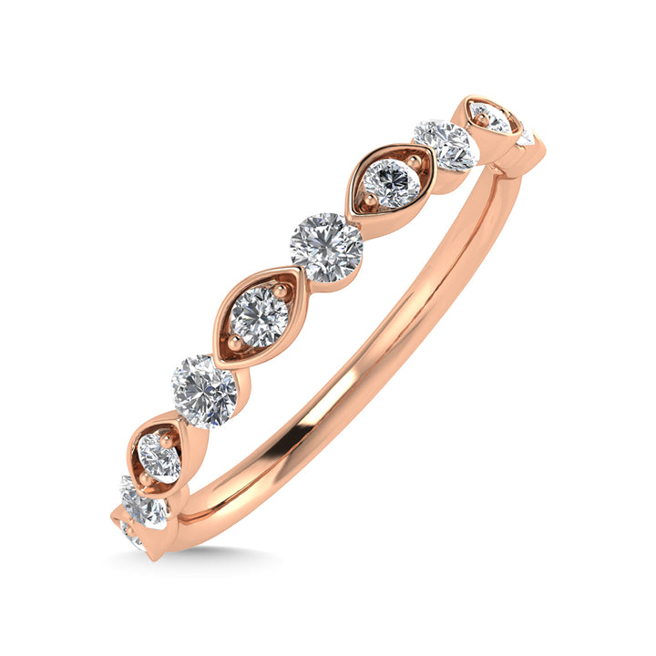 14K Rose Gold Diamond 1/4 Ct.Tw. Stackable Ring