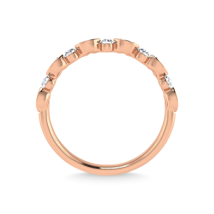 14K Rose Gold Diamond 1/4 Ct.Tw. Stackable Ring