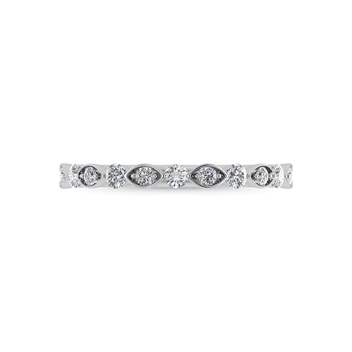 14K White Gold Diamond 1/4 Ct.Tw. Stackable Ring