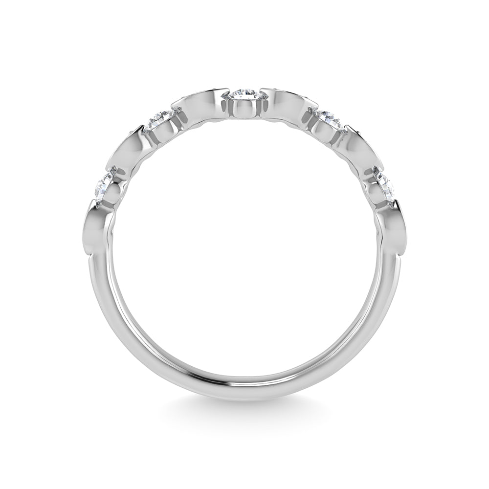 14K White Gold Diamond 1/4 Ct.Tw. Stackable Ring
